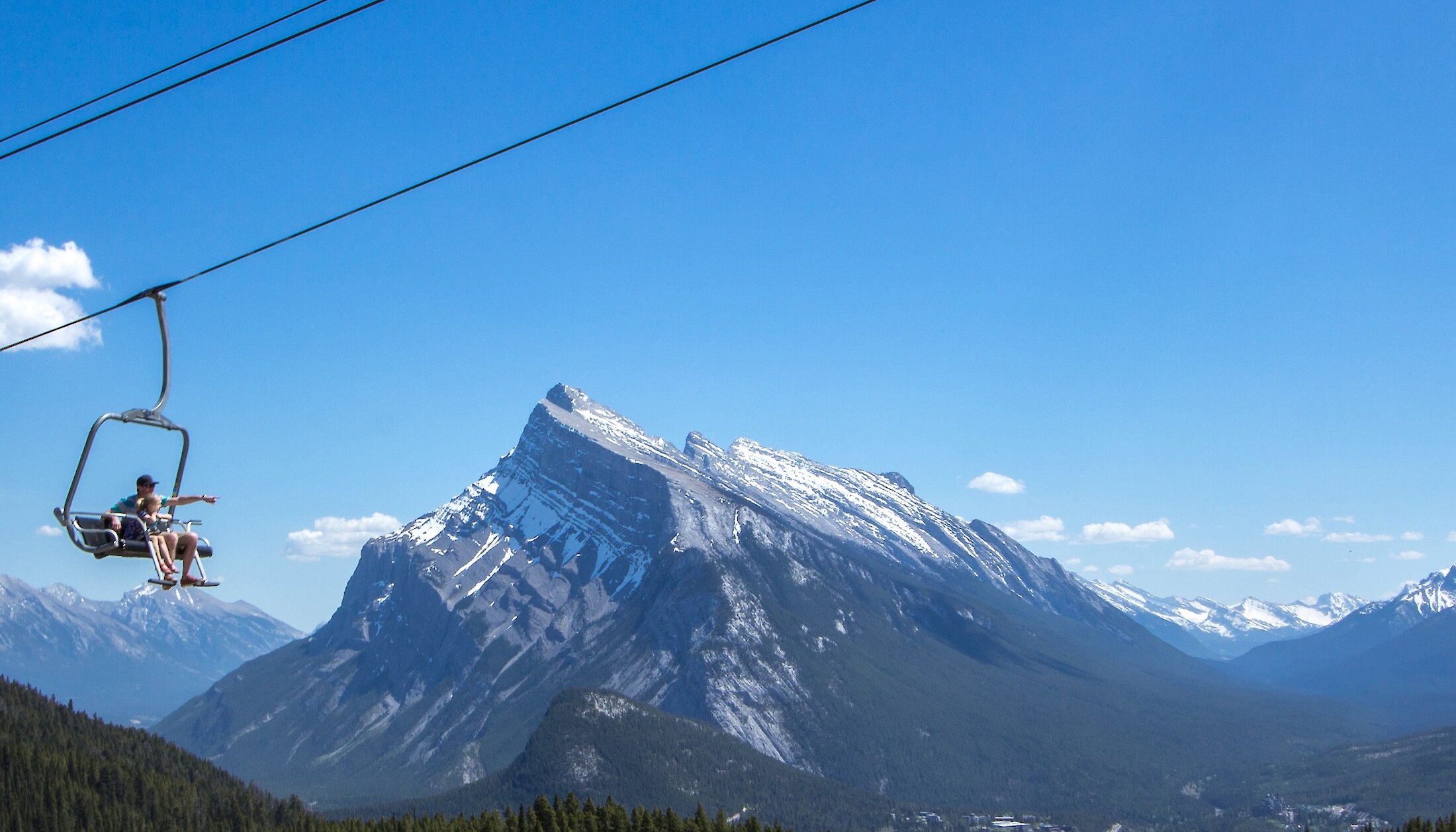 The Norquay Chairlift provides stunning view of Banff