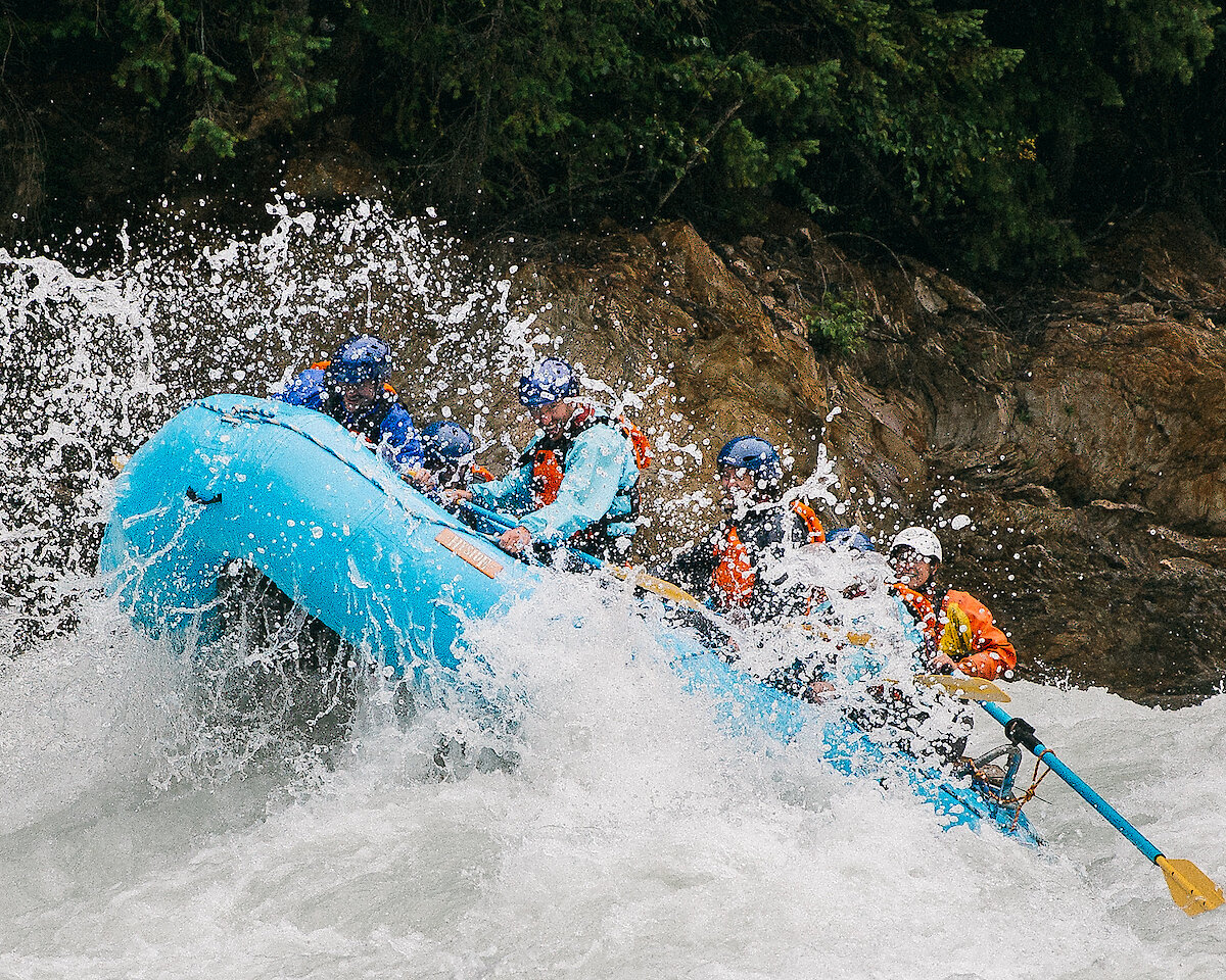 Big Rapids on the Kicking Horse River raft trip