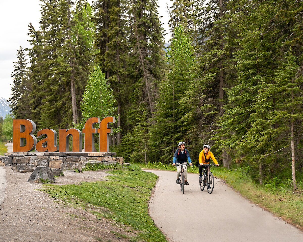 Riding the legacy trail in Banff National Park