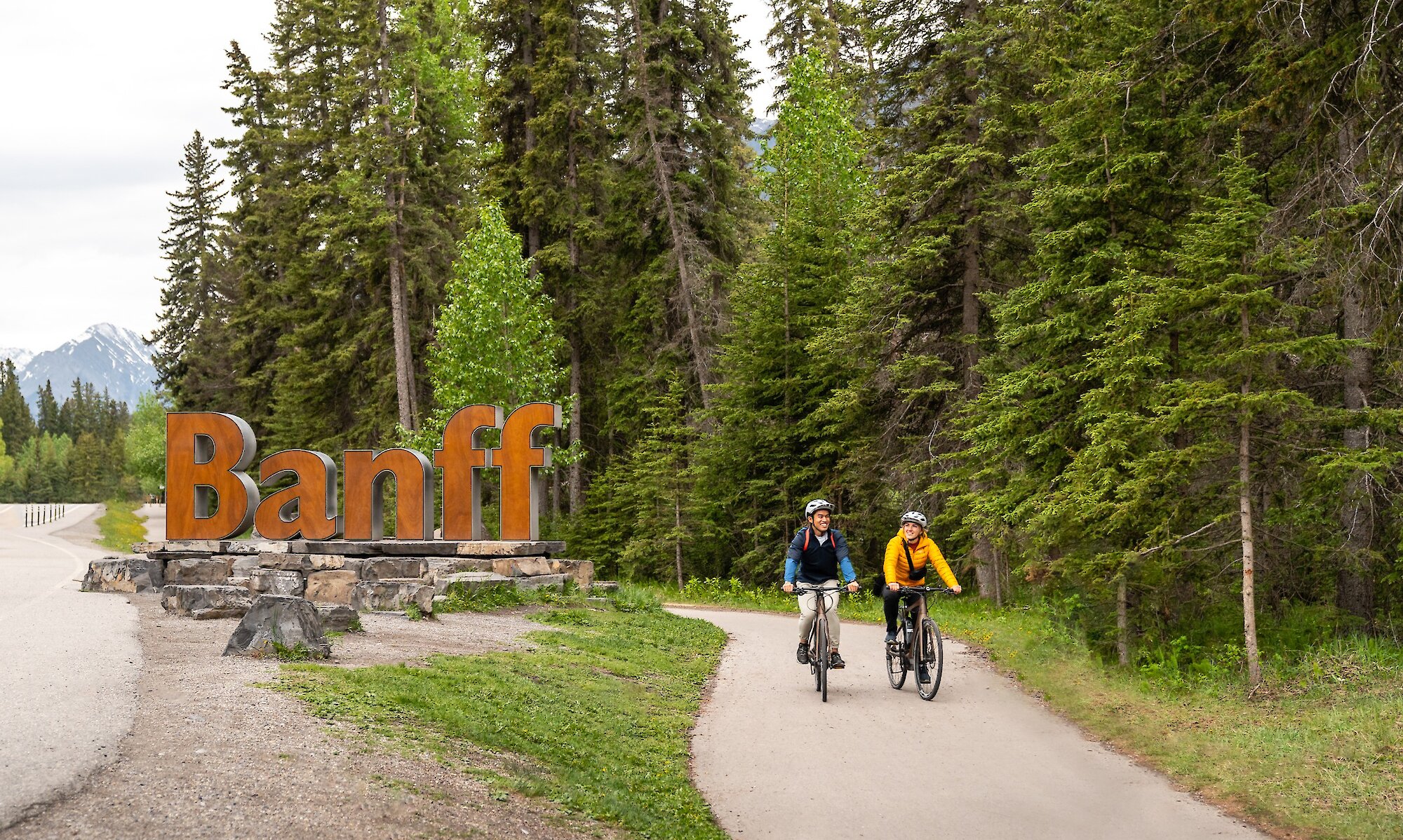 Riding the legacy trail in Banff National Park