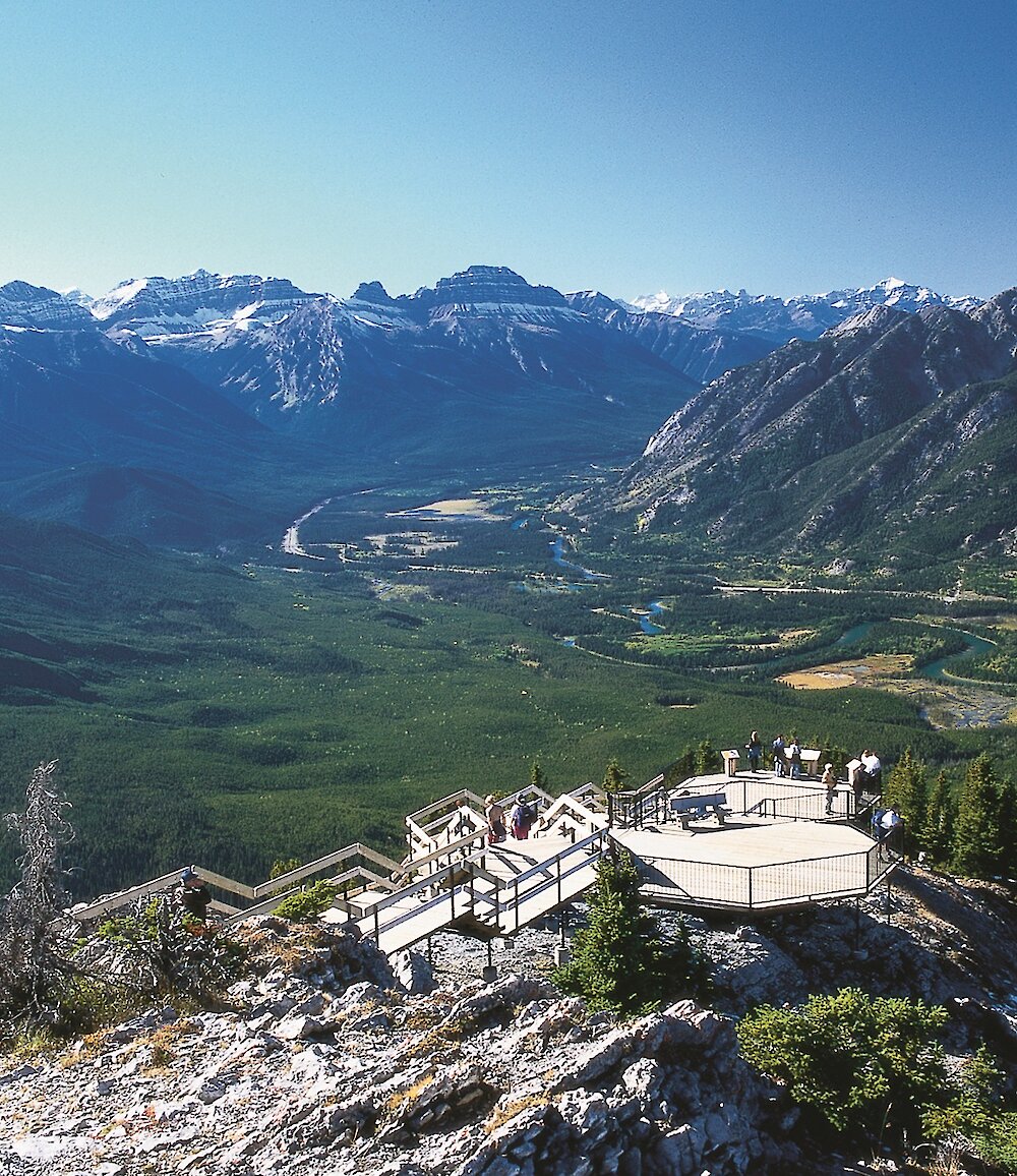 The Boardwalk at the Banff Gondola in summer