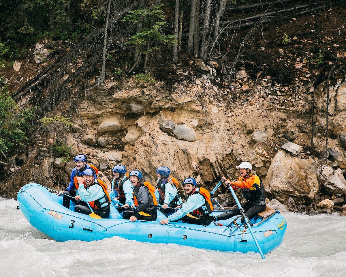 Rafting adventures on the Kicking Horse River