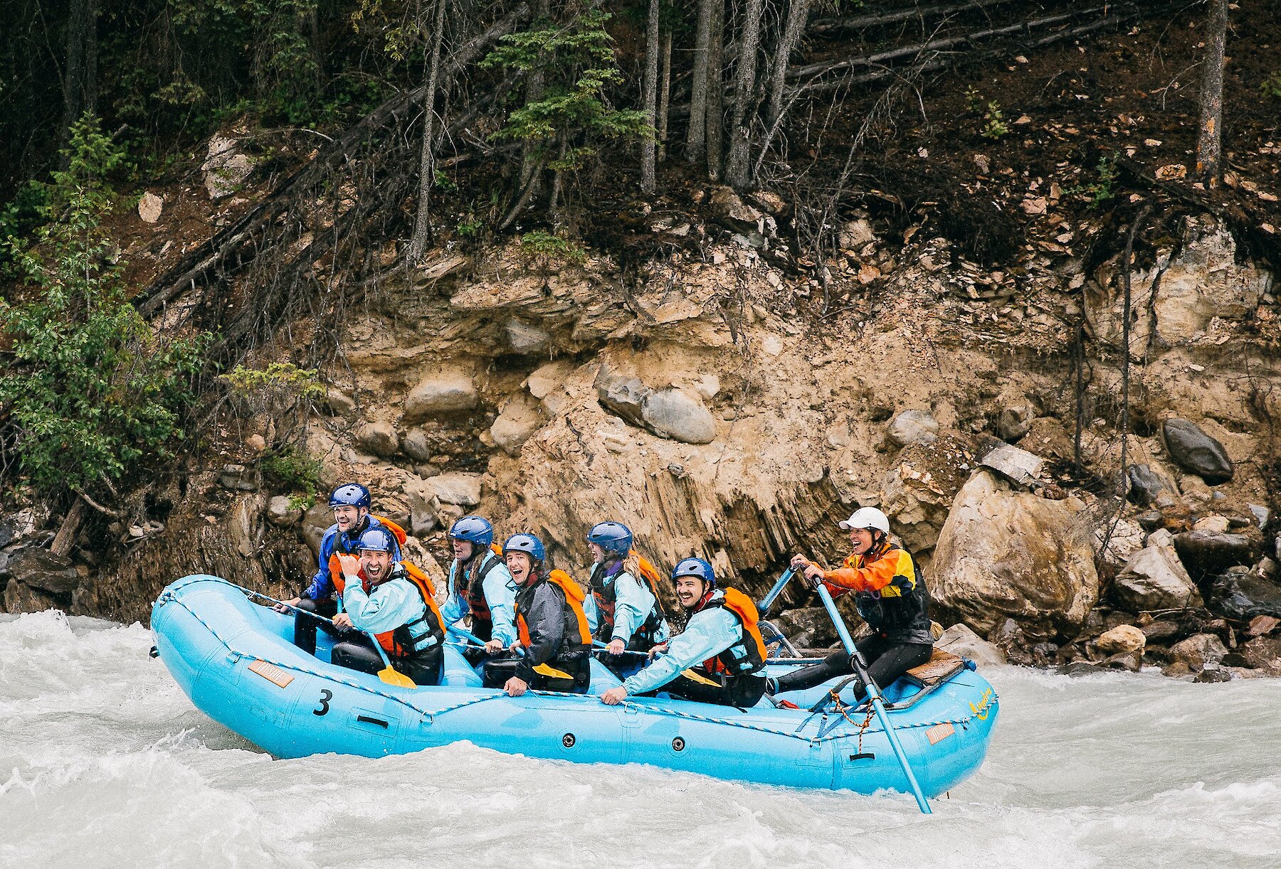 Rafting adventures on the Kicking Horse River