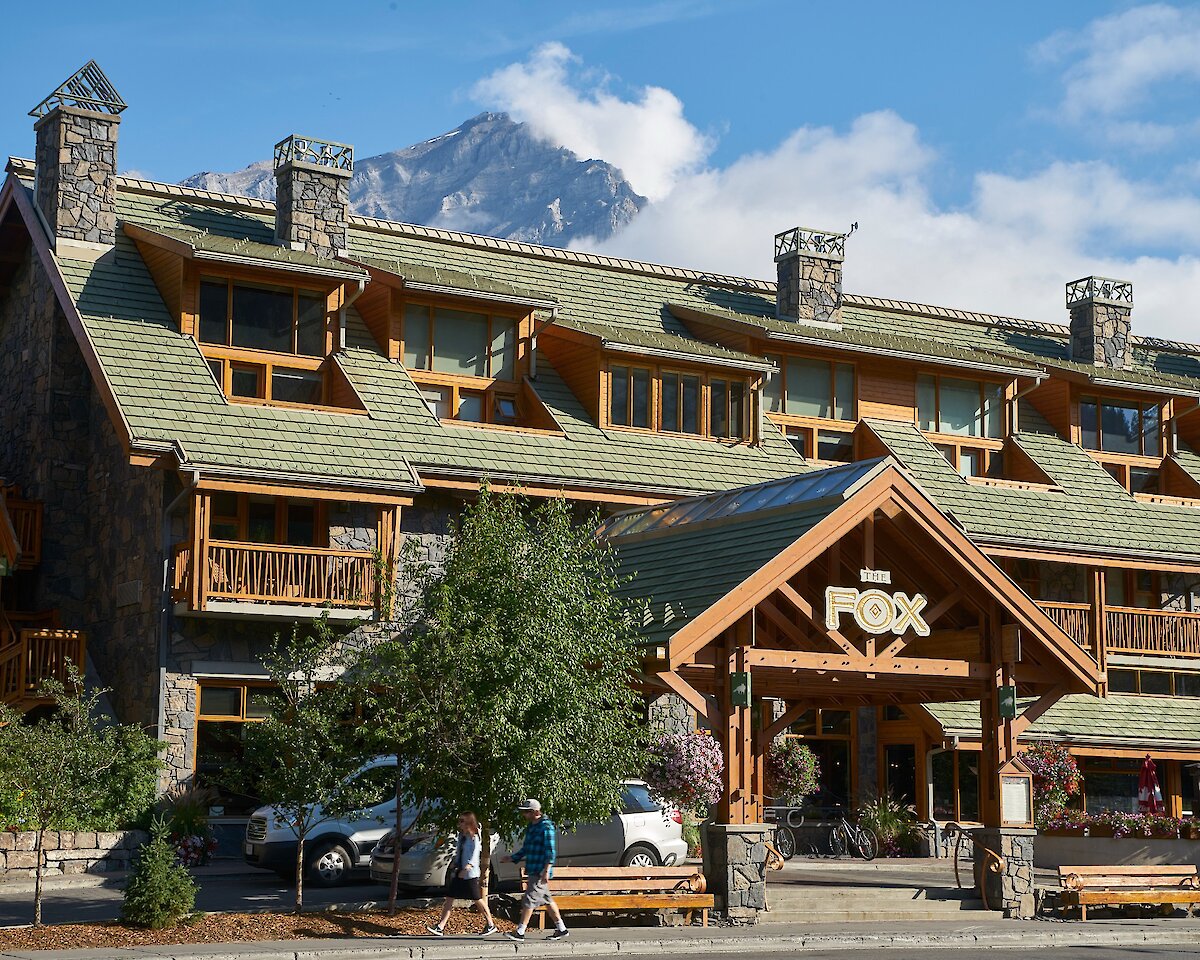 Exterior of the Fox Hotel & Suites in Banff