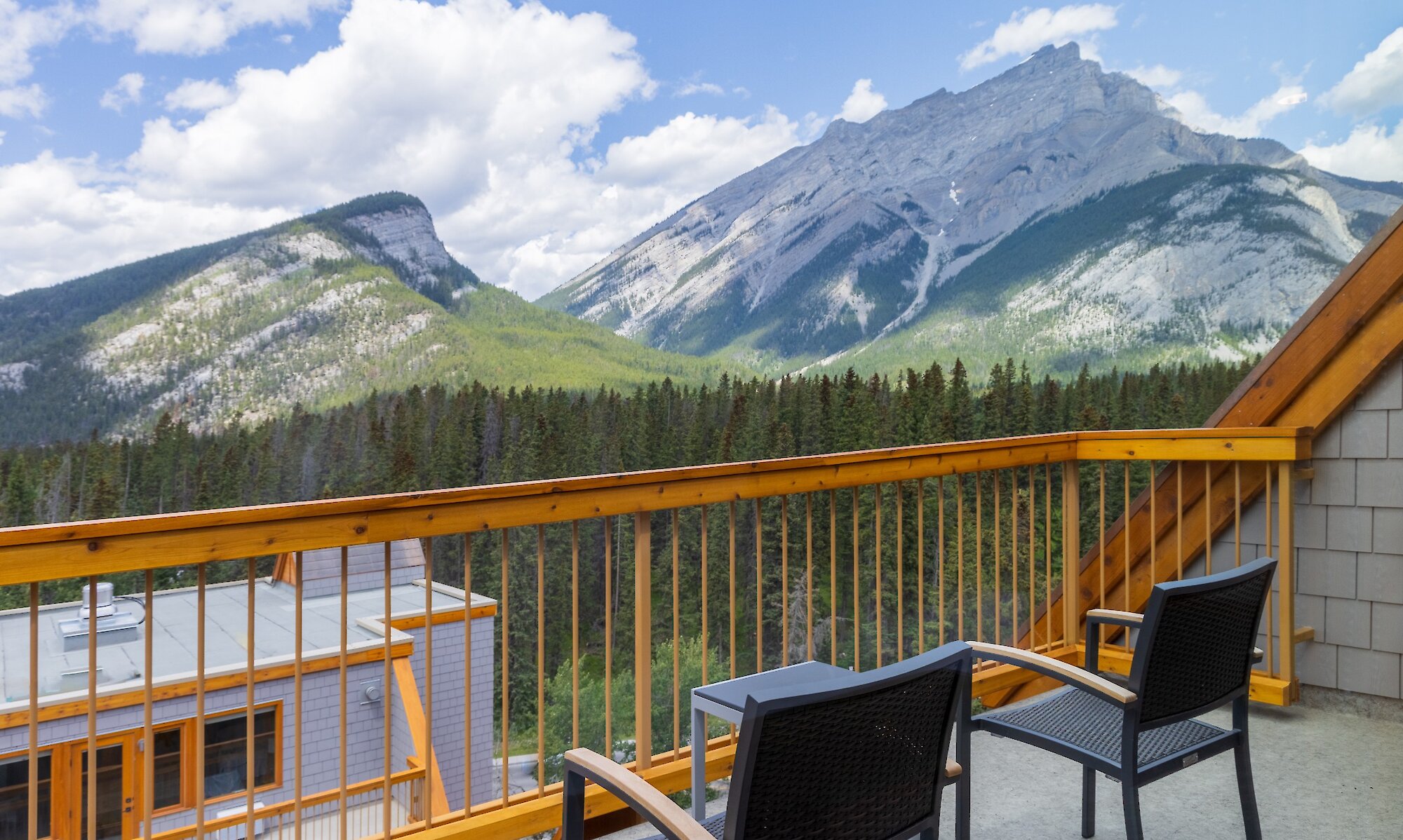 Views from superior suite at Canoe Hotel & Suites in Banff