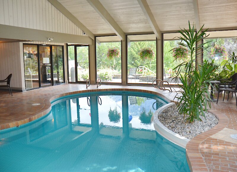 Indoor pool at Tunnel Mountain Resort in Banff