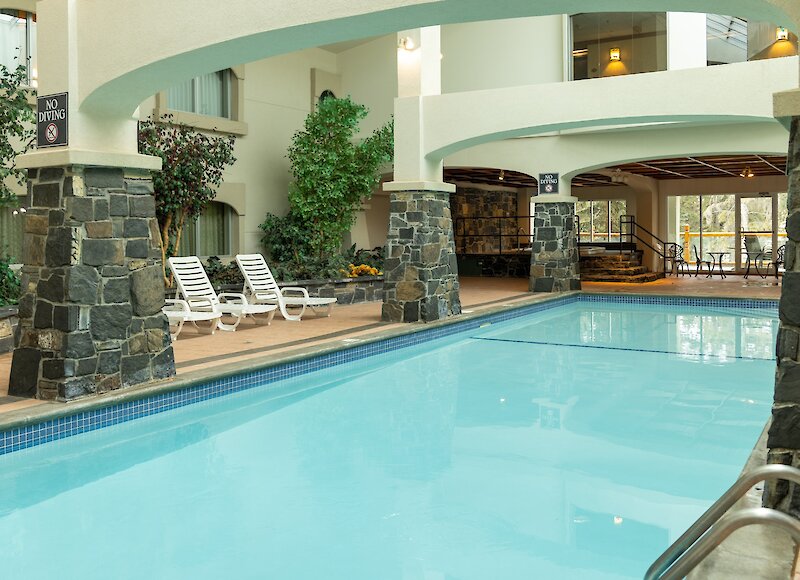 Indoor pool at Rundlestone Lodge in Banff