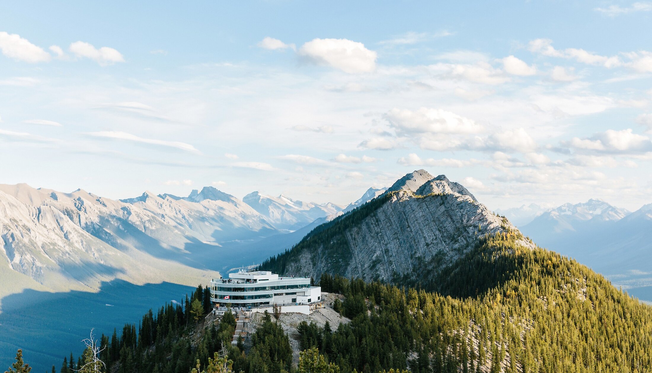 The Banff Gondola on the top of Sulphur Mountain