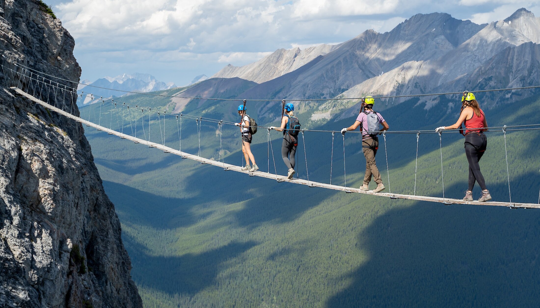 Mount Norquay Via Ferrata suspension bridge