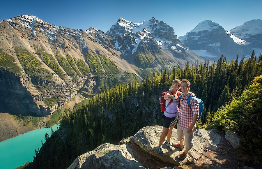 Hikers at Lake Louise