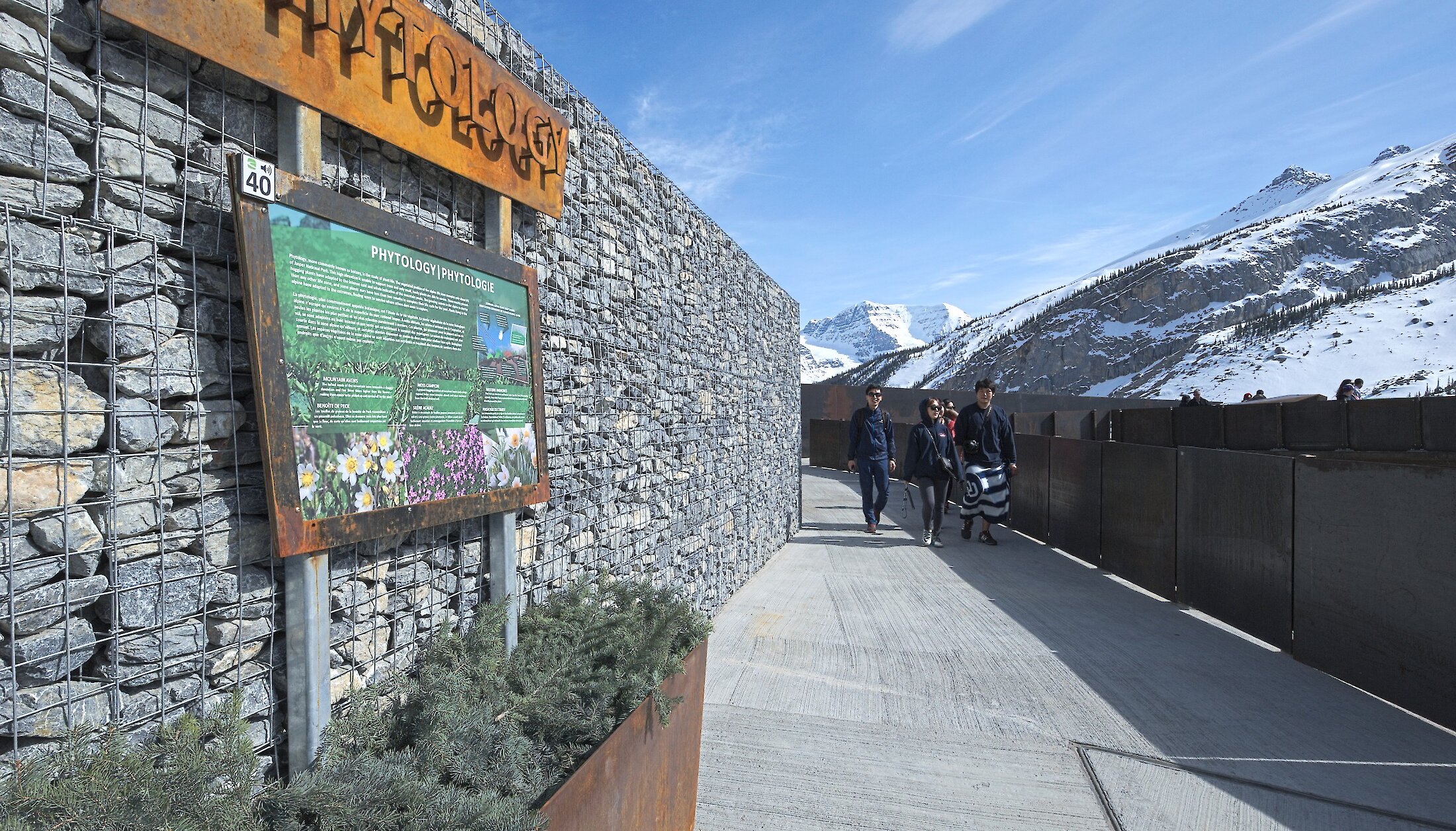 The entrance of the skybridge at the Columbia Icefield Adventure centre