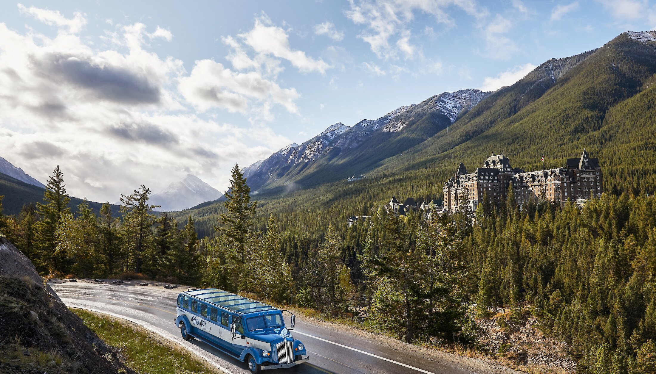 Open Top Tour with Fairmont Banff Springs Hotel