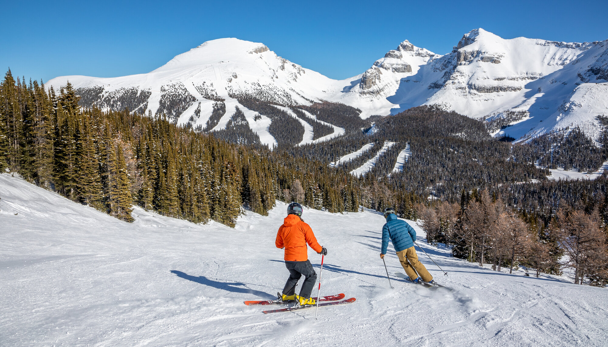 Enjoying the runs at Lake Louise Ski Resort