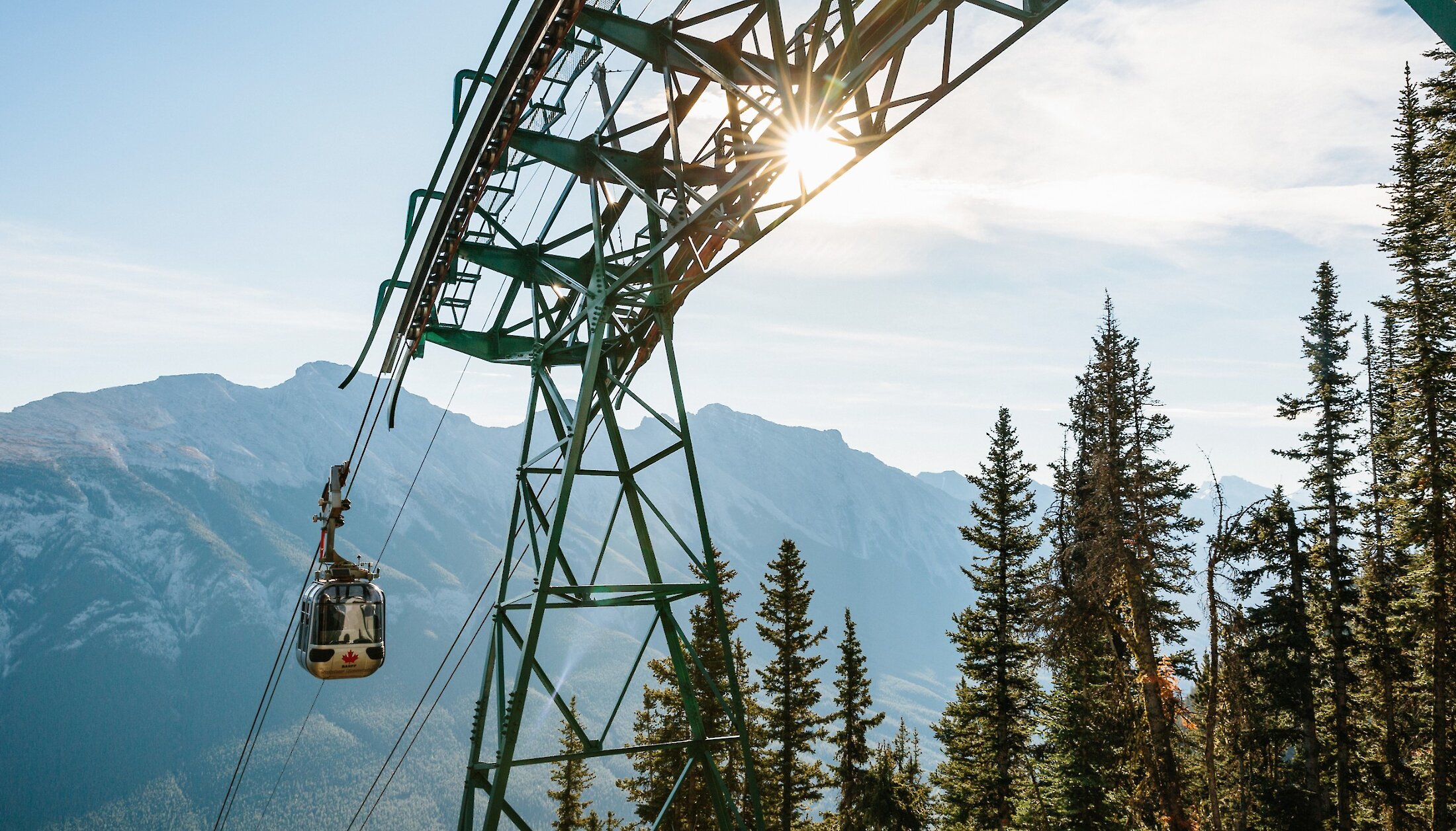 Ride to the top of Sulphur Mountain in the Banff Gondola