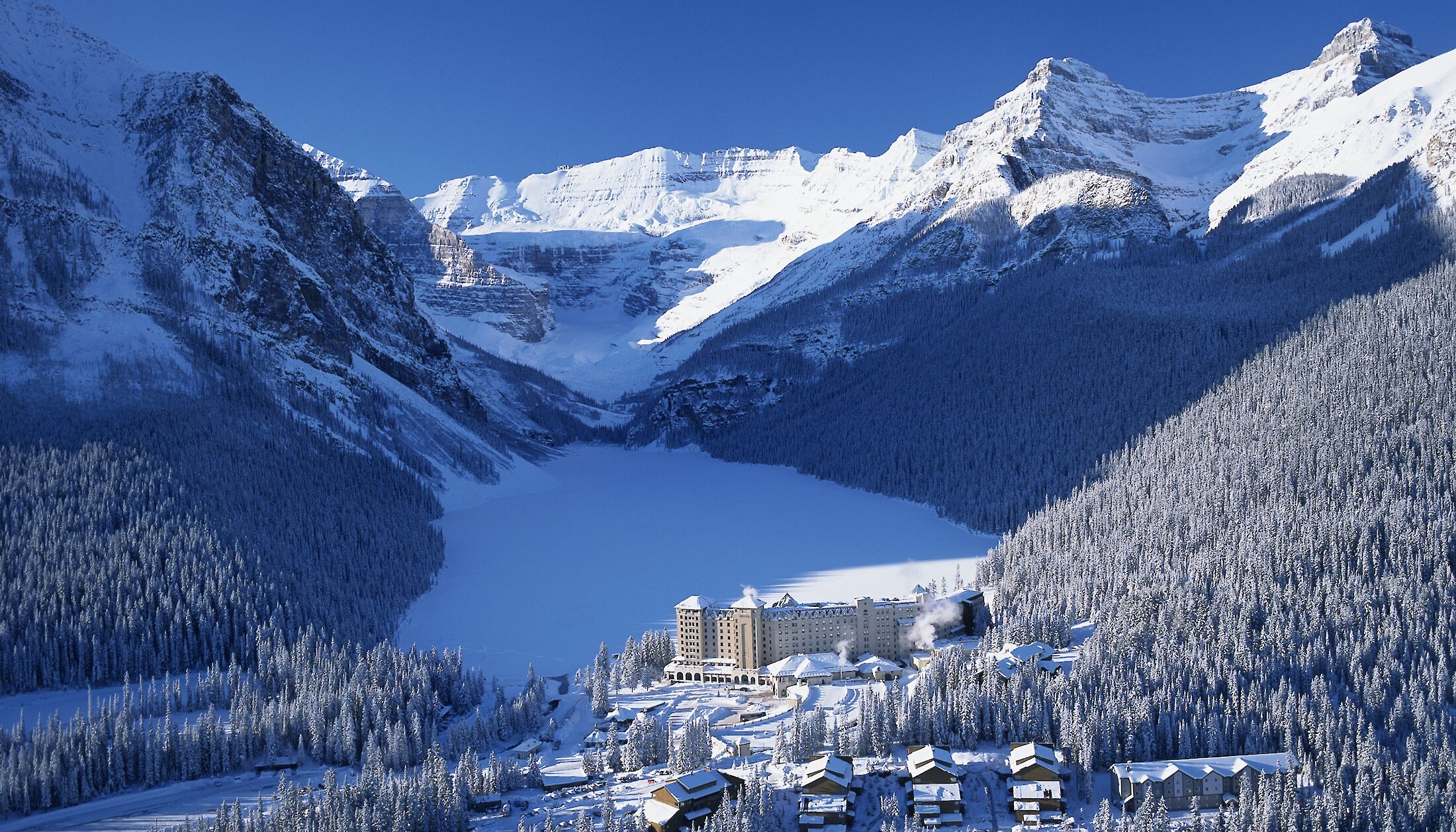 A winter view of Lake Louise