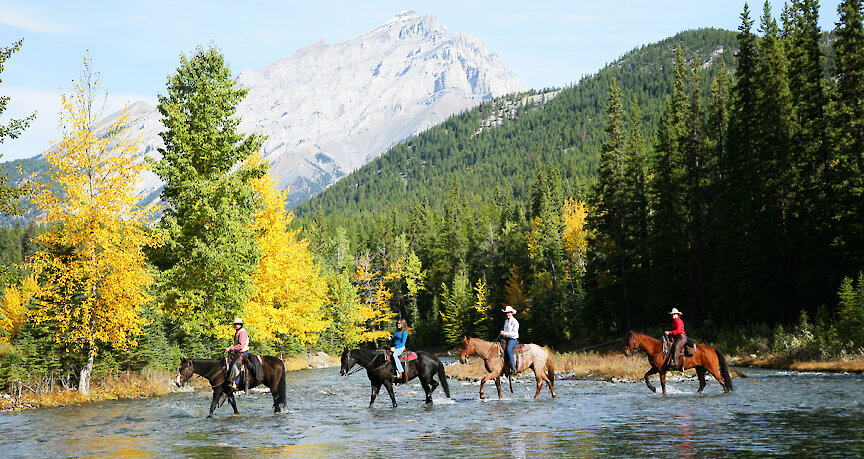 Horseback riding in Banff National Park