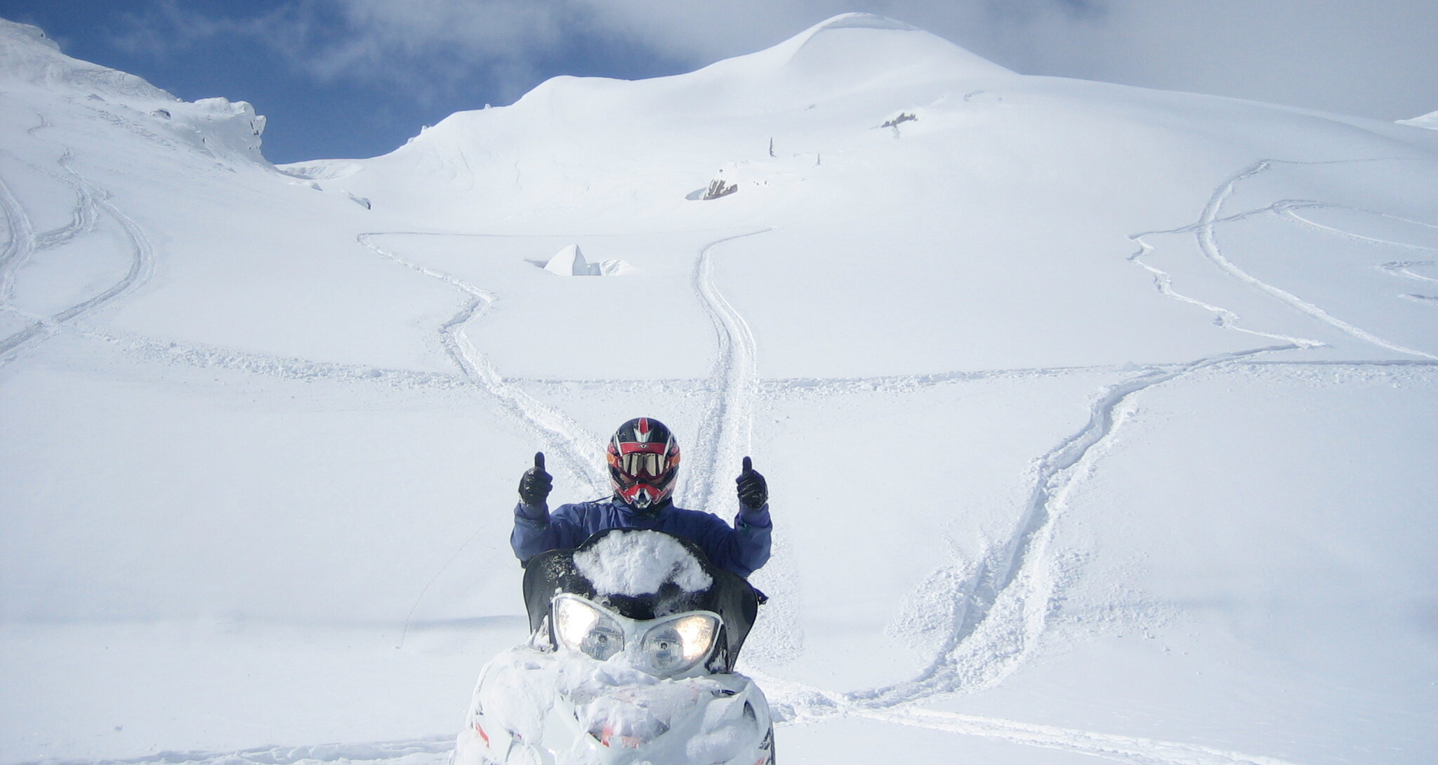 Snowmobiling in the backcountry