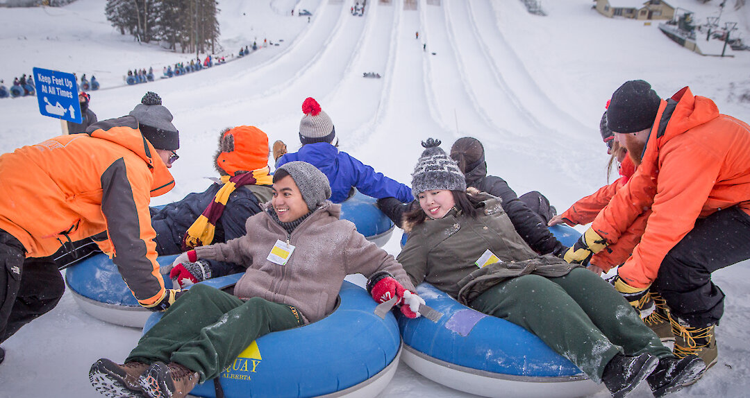 Snow Tubing at Mt Norquay