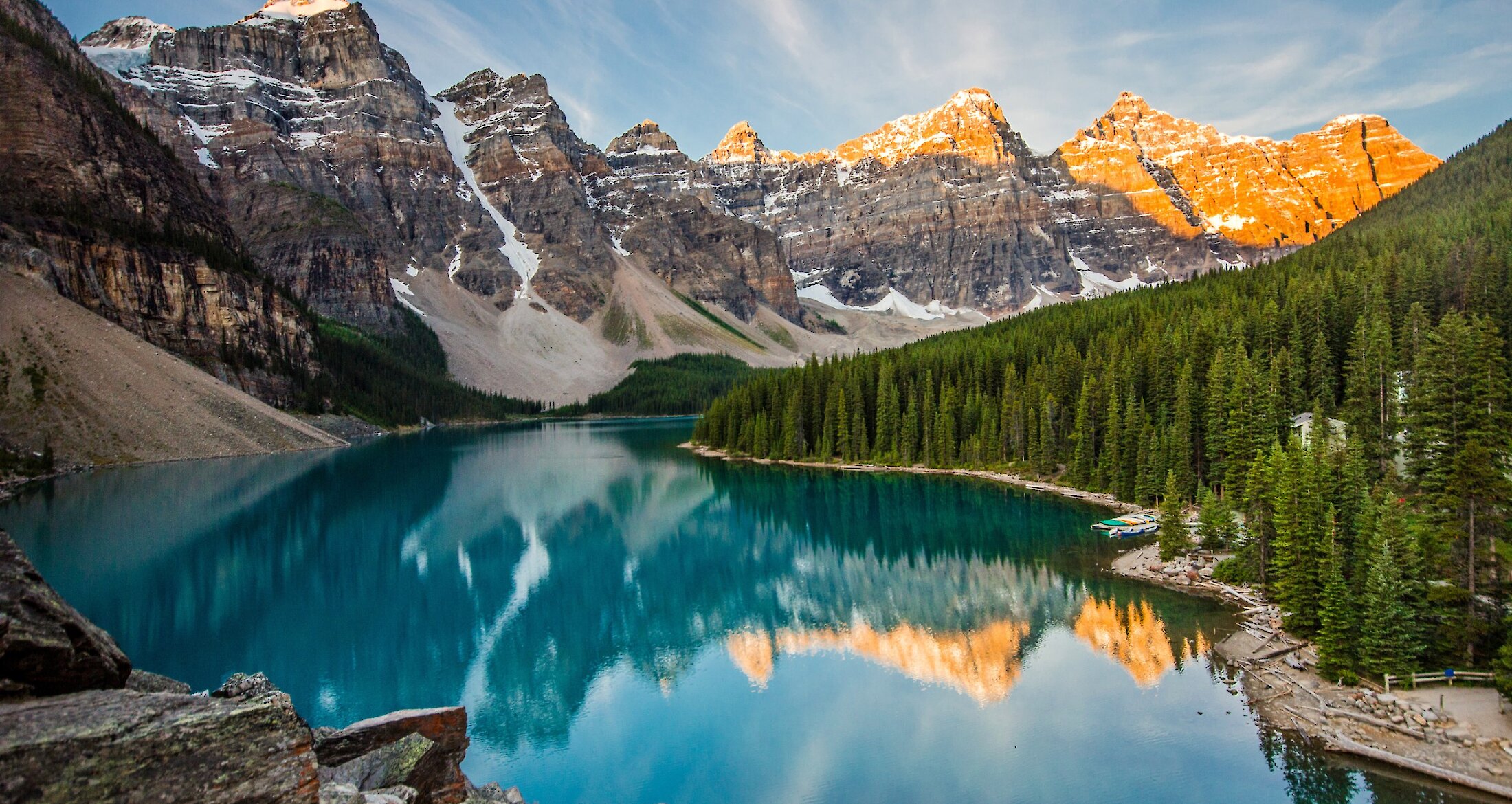 A view of Moraine Lake in Banff National Park