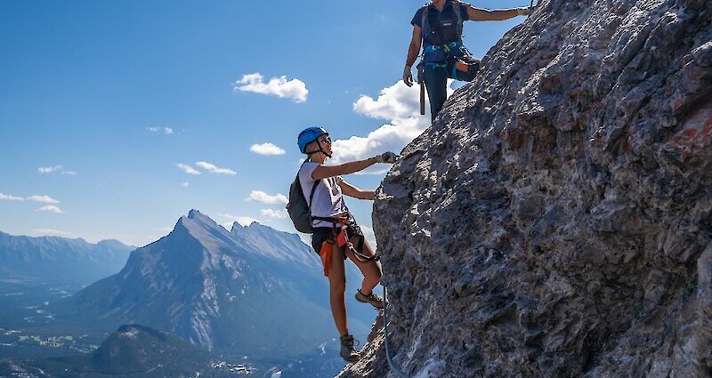 Via Ferrata at Mt Norquay in Banff National Park