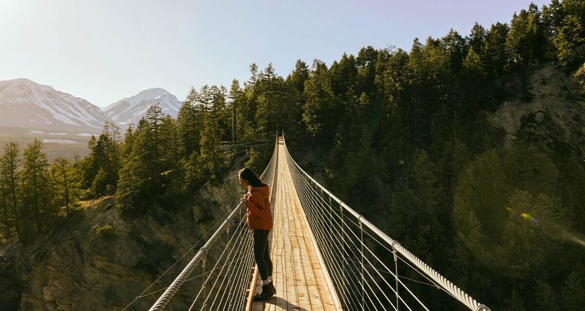 Suspension Bridge at Golden Skybridge BC