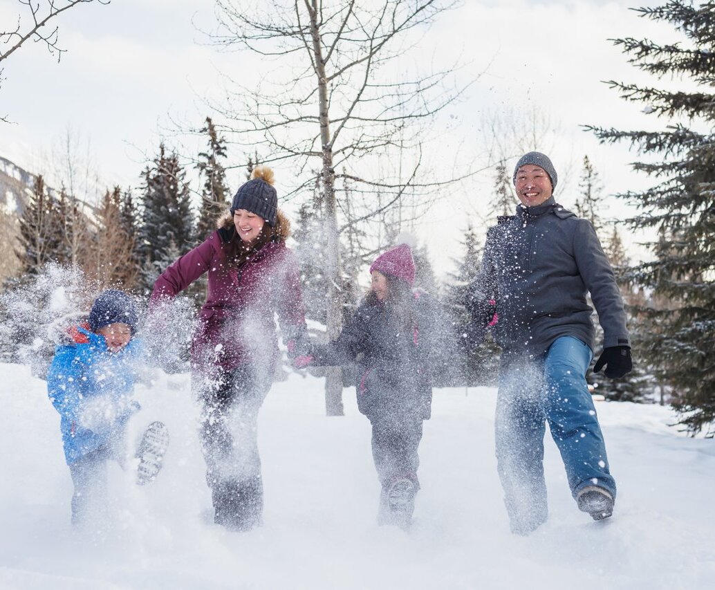 Jumping in excitement for Banff Packages