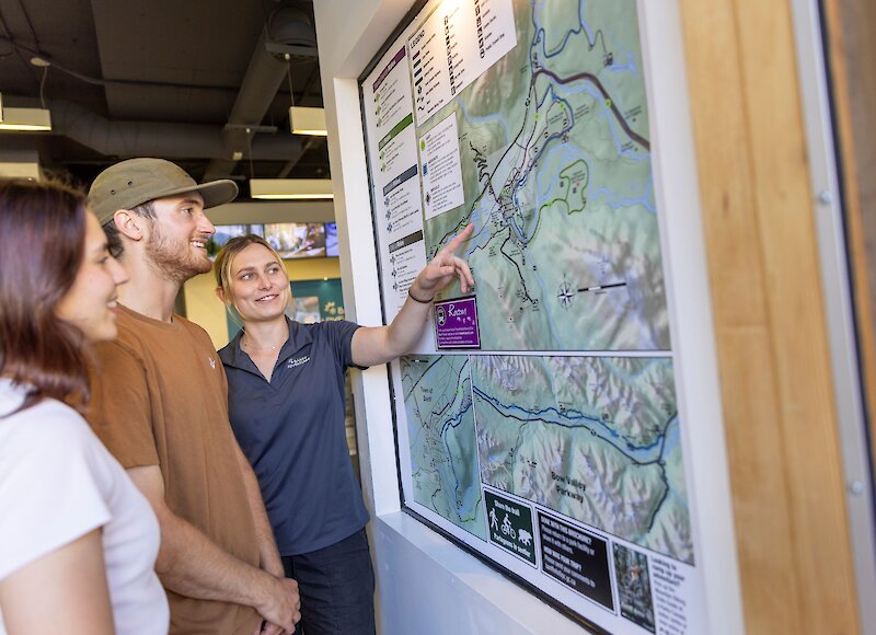 Banff Adventures Staff helping guests