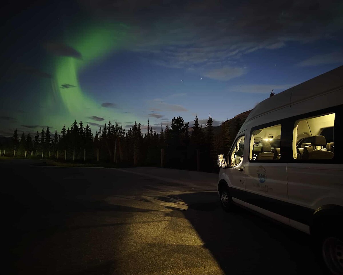 Van at a stargazing experience
