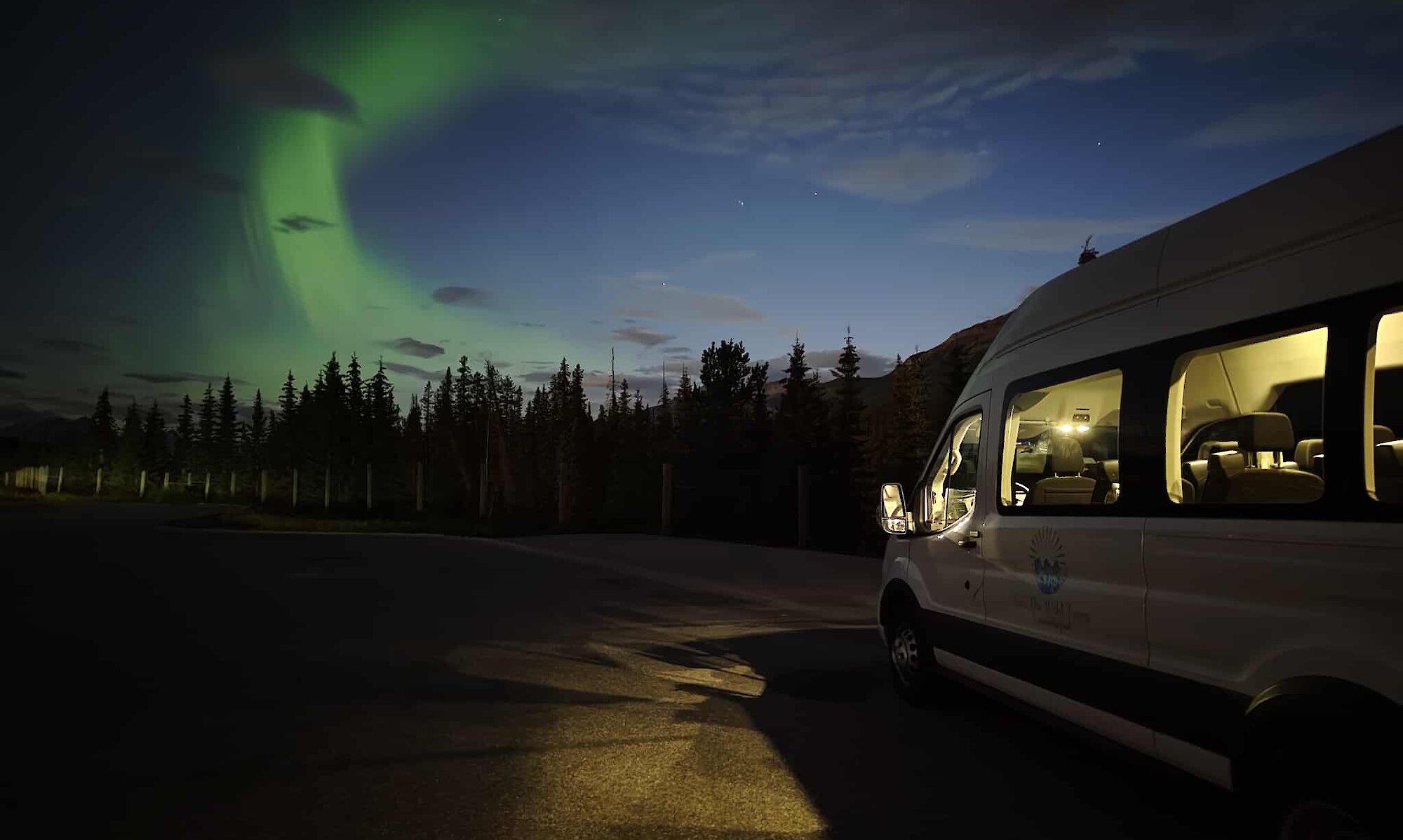 Van at a stargazing experience