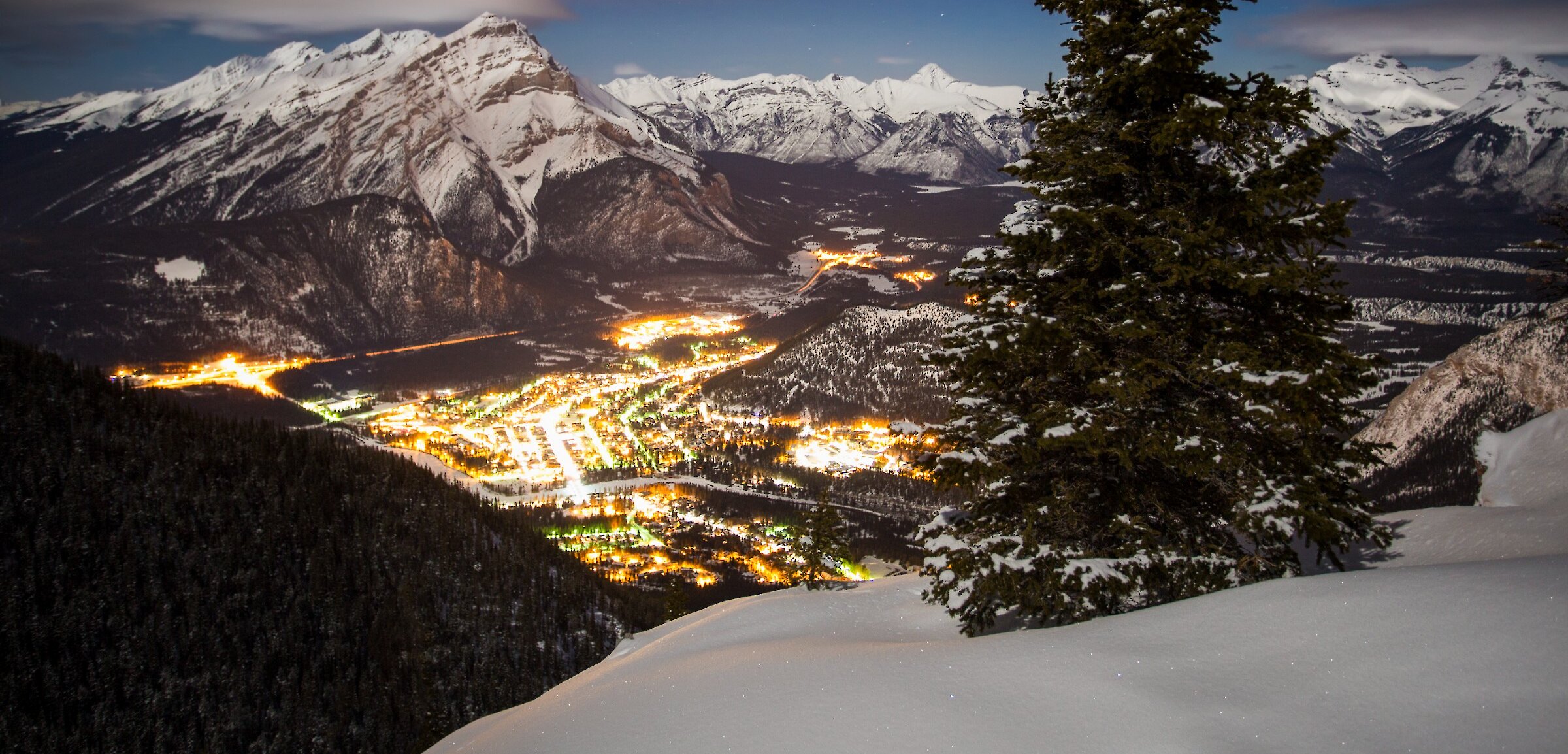 Banff at night