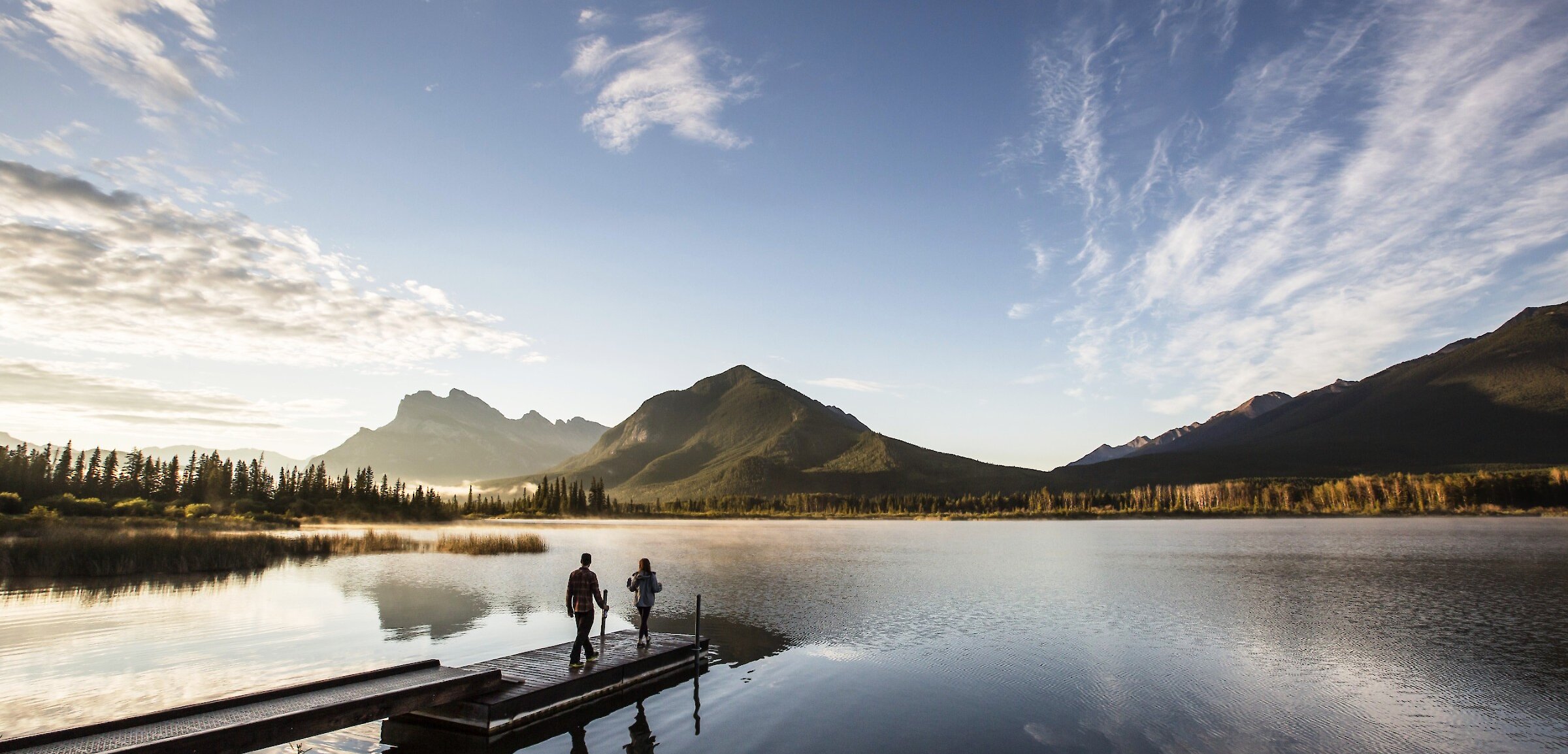 Stunning views of Vermilian Lakes in Banff
