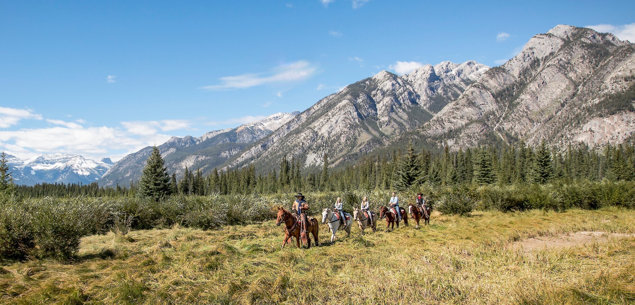 horseback riding in Banff