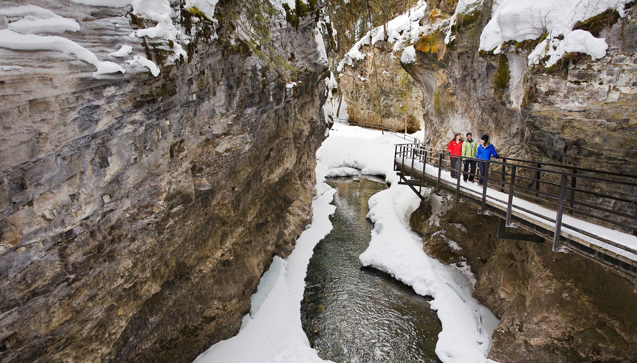 Johnston Canyon in winter