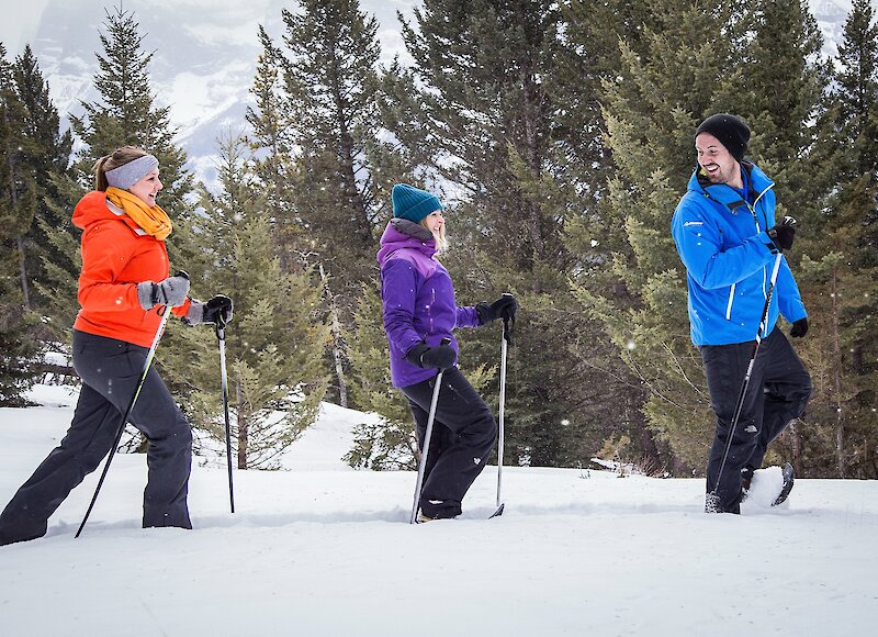 Guided snowshoe tour to the Paint Pots