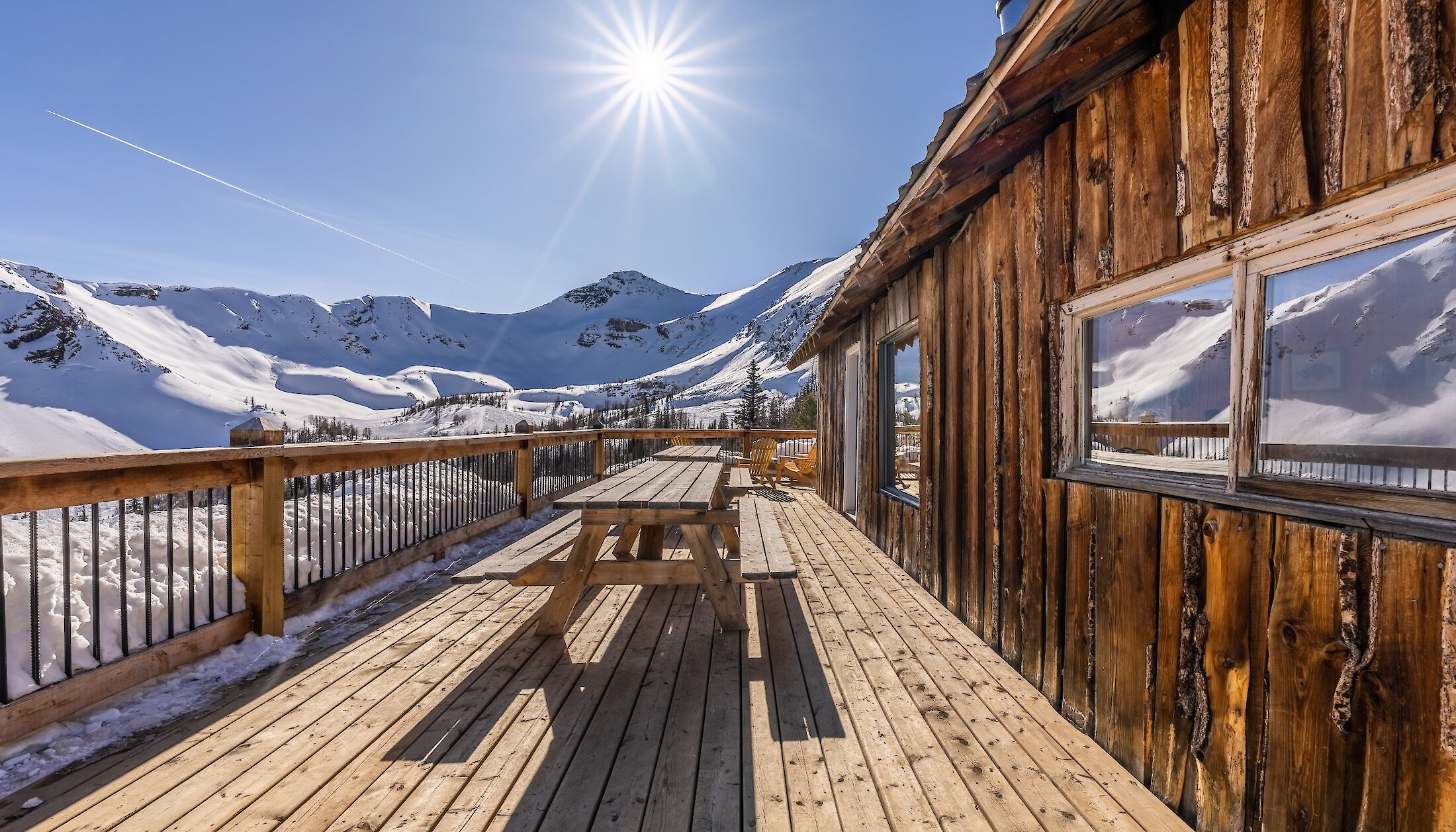 A view of the paradise basin bowl from the cabin