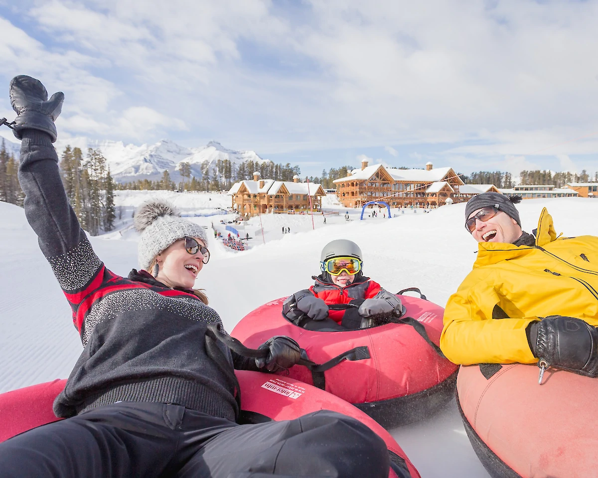 Guests enjoying Snow Tubing at Lake Louise