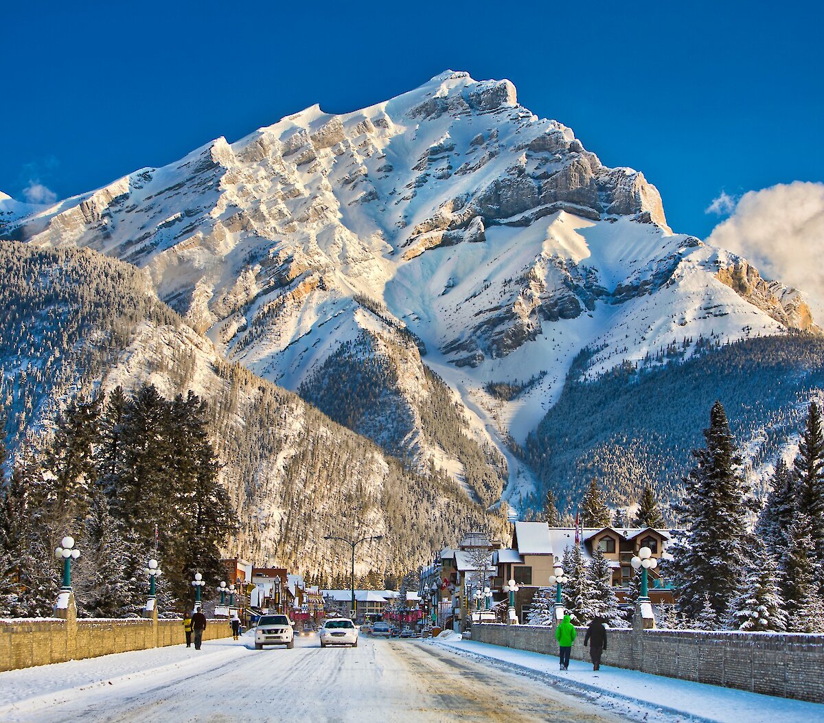 Banff Ave in winter