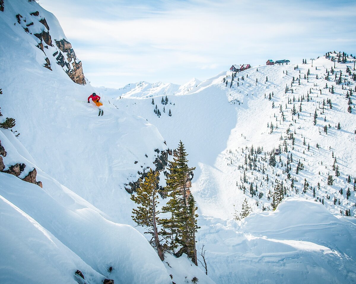 Ripping at Kicking Horse Mountain Ski Resort