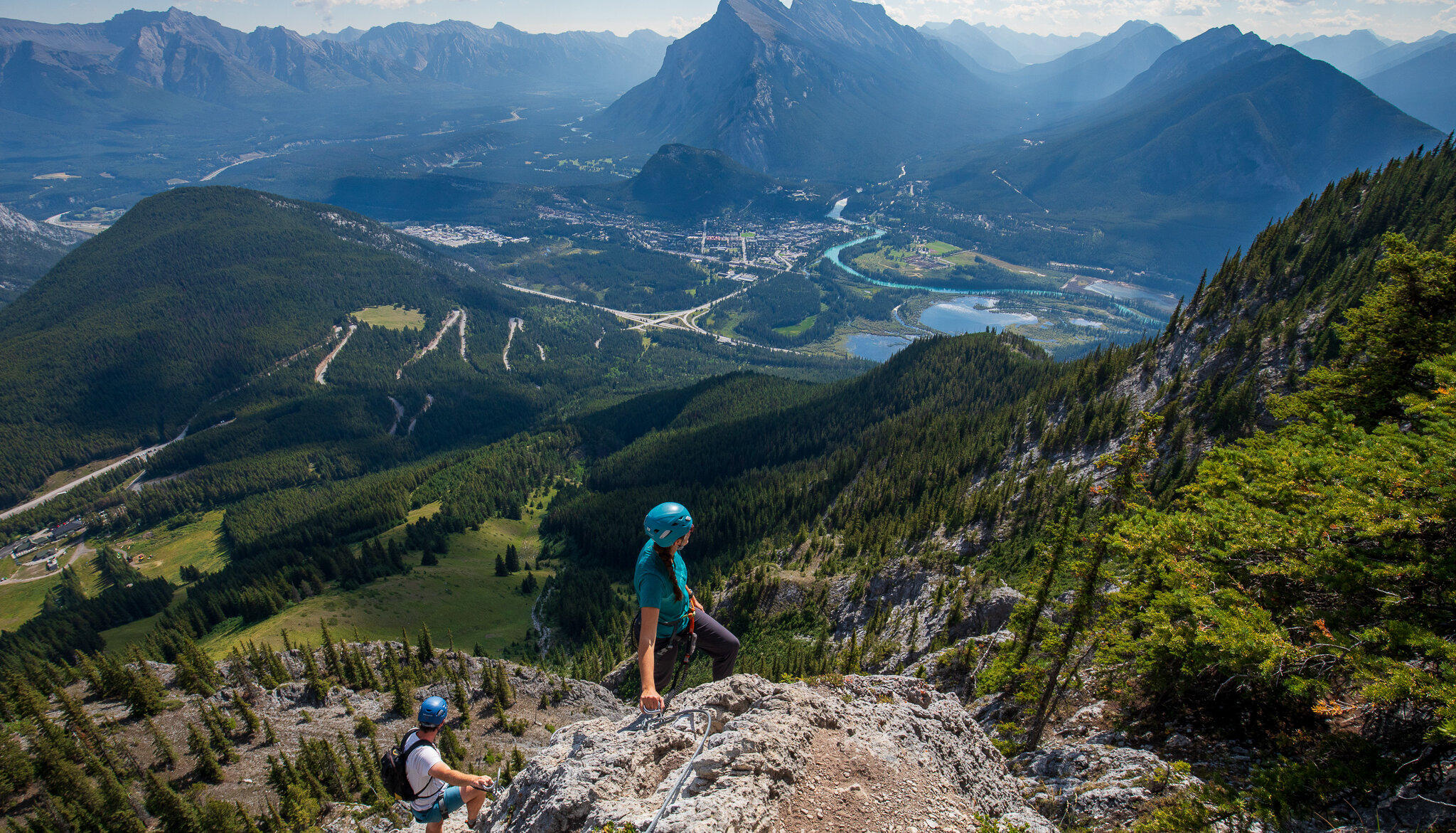 Mount Norquay views on the Via Ferrata Tour