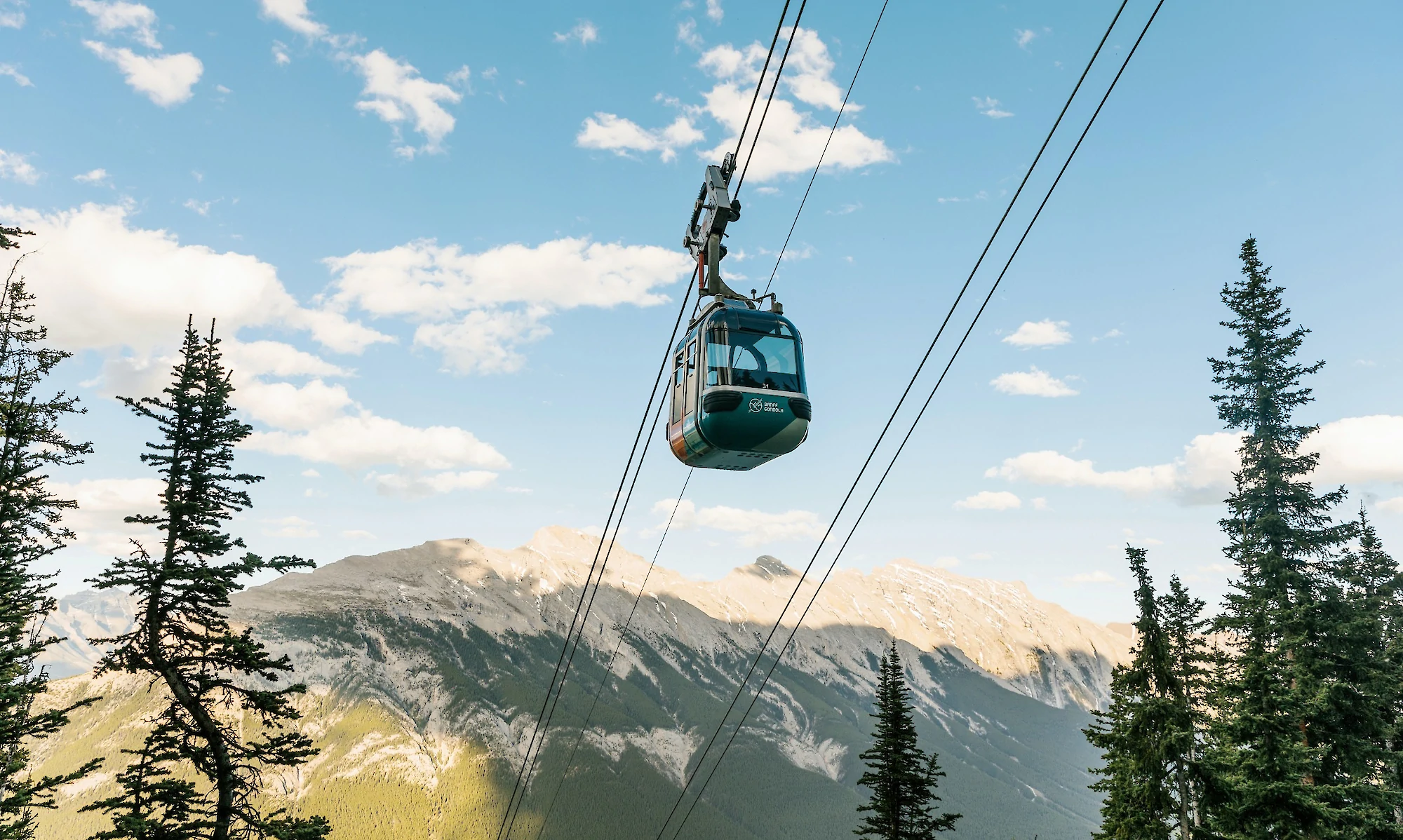 Banff Gondola heading up Sulphur Mountain in Banff