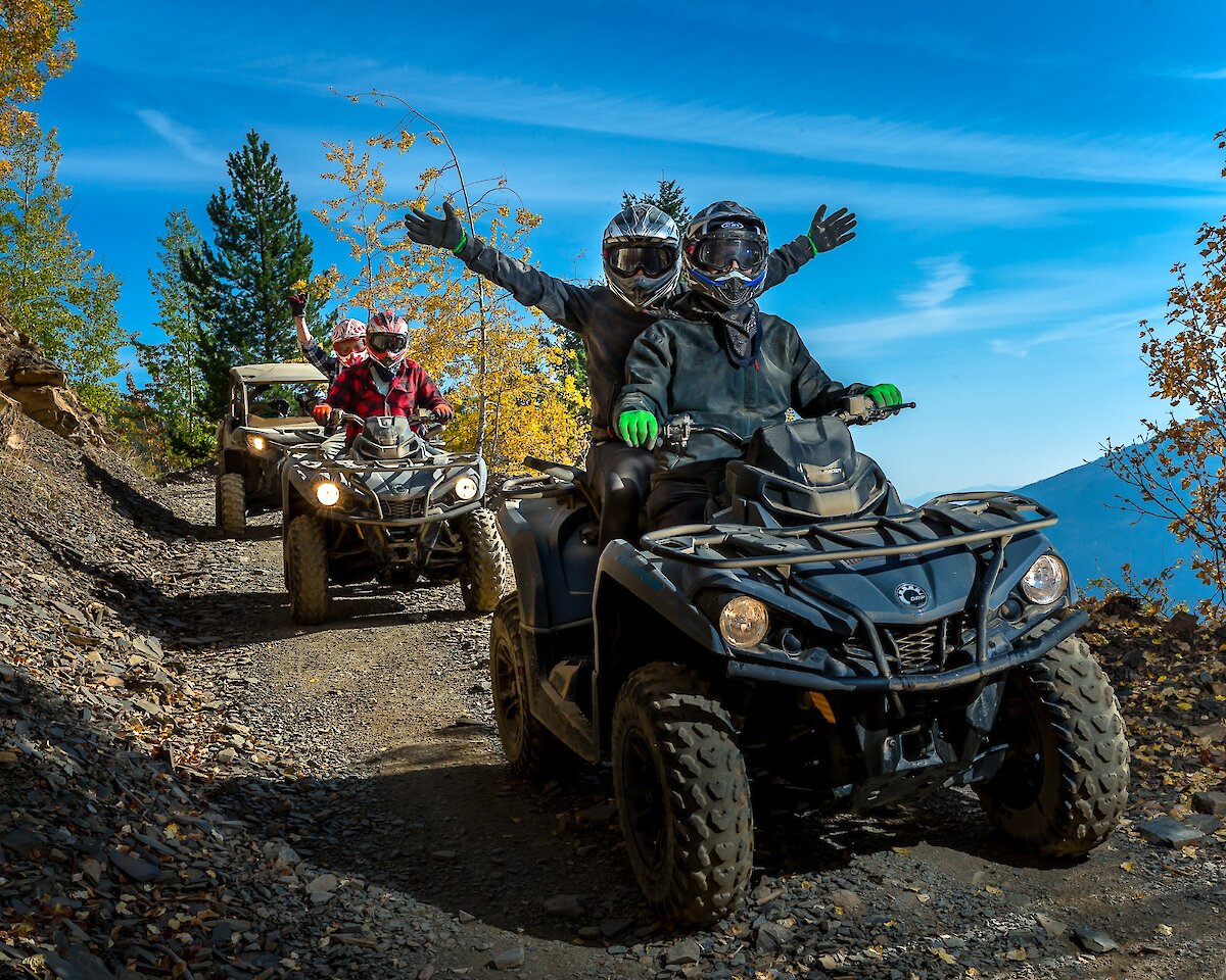 Guests enjoying an ATV tour in BC