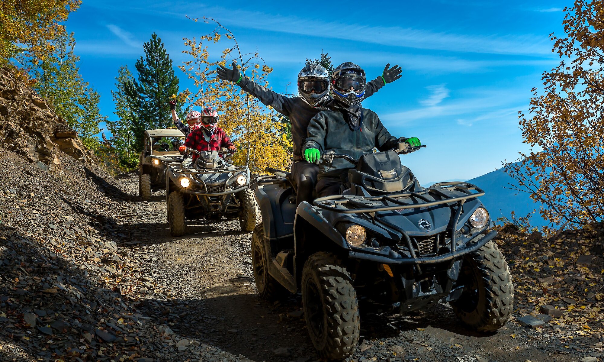 Guests enjoying an ATV tour in BC