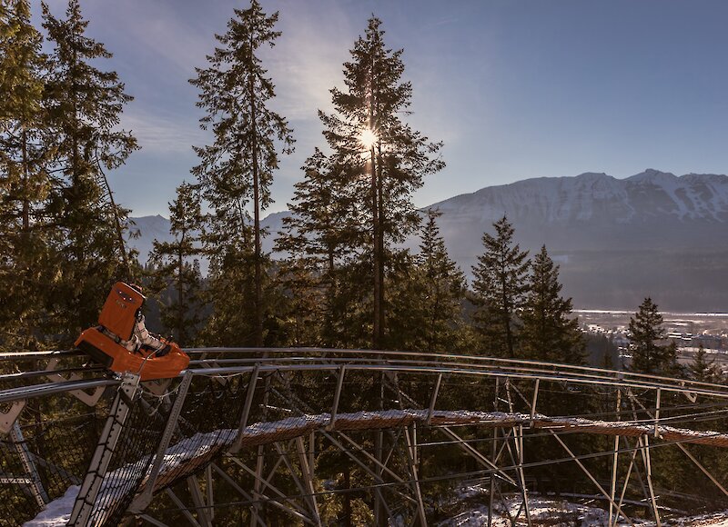 It's a mountain coaster ride at the Golden Skybridge