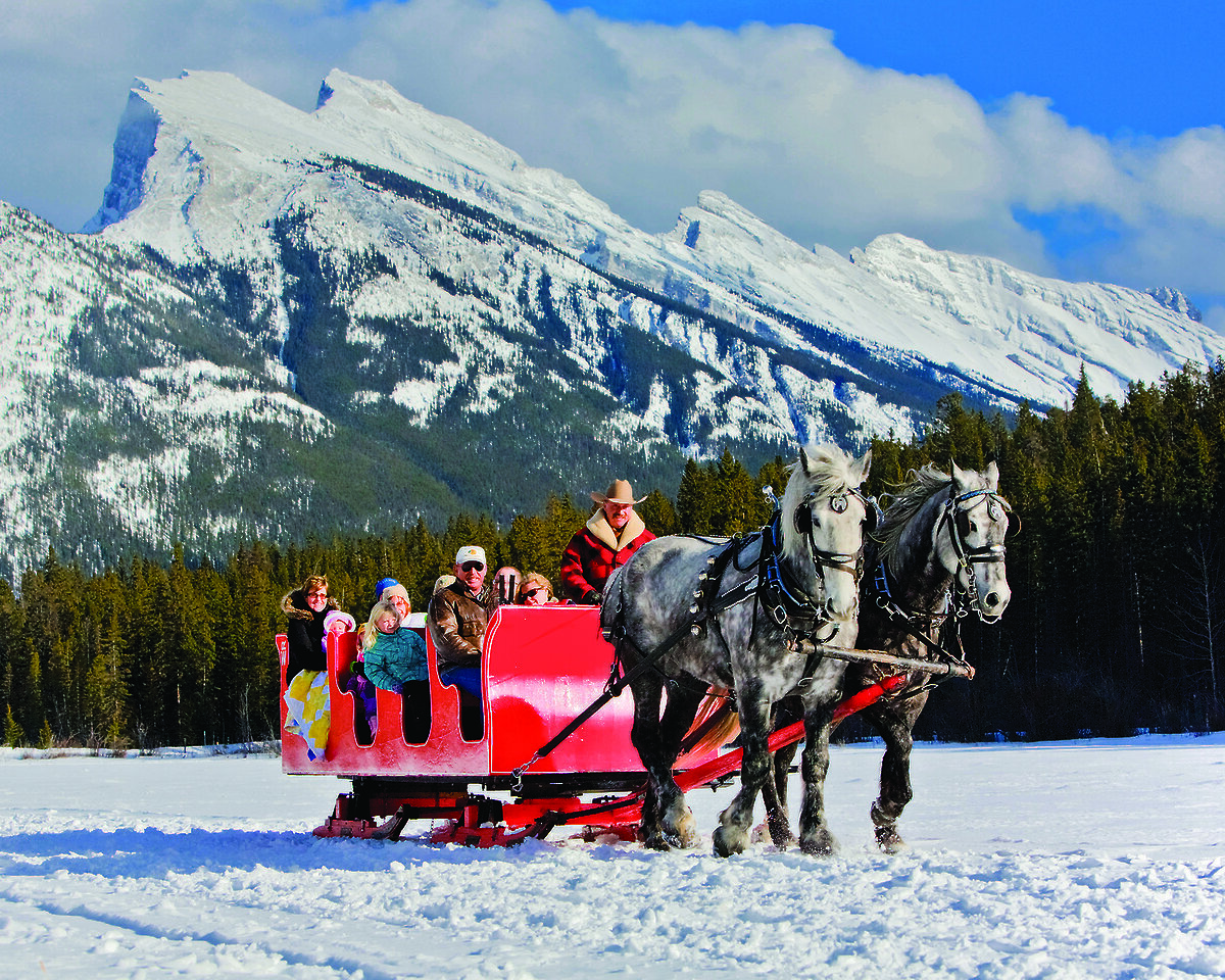 Banff Sleigh ride in the meadows around Banff