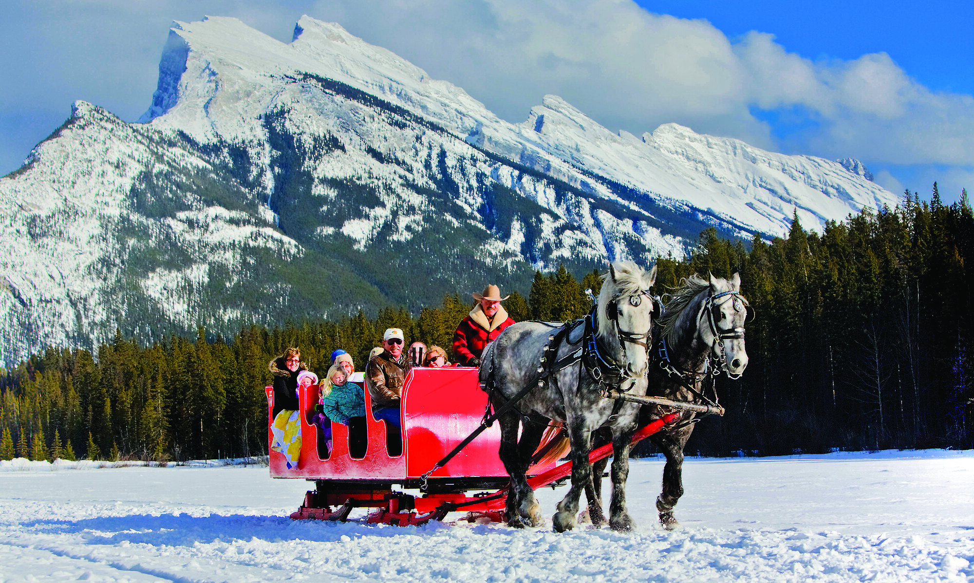 Banff Sleigh ride in the meadows around Banff