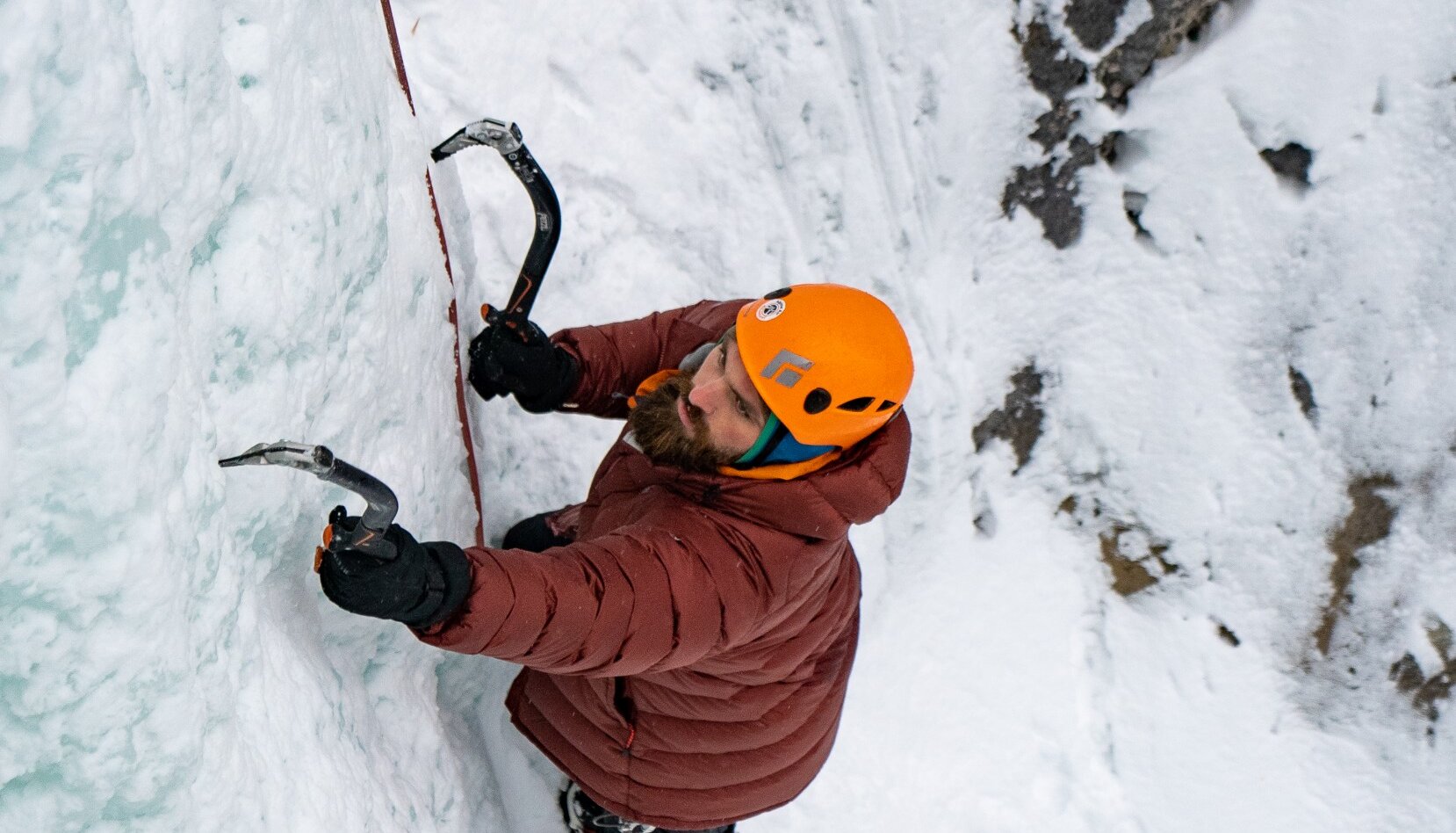 Ice climbing in Banff National Park