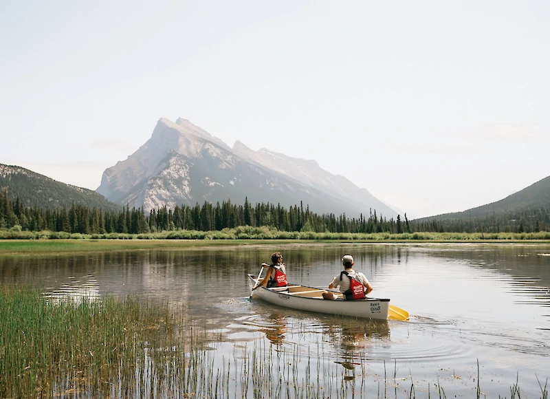 Canoeing in Vermilian Lakes